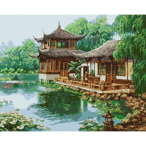 Картина по номерам "Китайский домик" ★★★★★