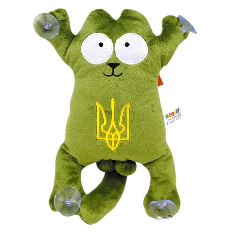 Мягкая игрушка "Кот Саймон" (28см) (ЗЕЛЕНЫЙ)