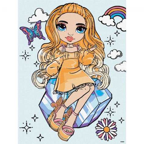 Картина по номерам "Rainbow High Poppy Rowan" 30х40 см
