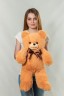 Мягкий плюшевый медведь Boxi Арни 64 см медовый