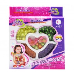 Набор бусин "Jewellery Set", с розовой резиночкой