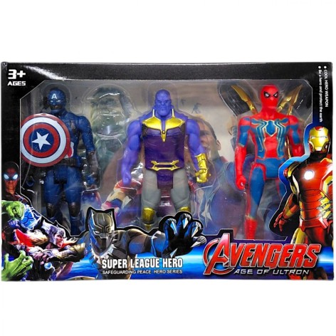 Набір героїв MARVEL 6625 A  3шт.в коробці (ВИД 2)