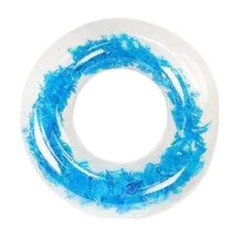 Надувне коло для плавання, ПВХ, прозоре з пелюстками, 70см. (СИНІЙ)