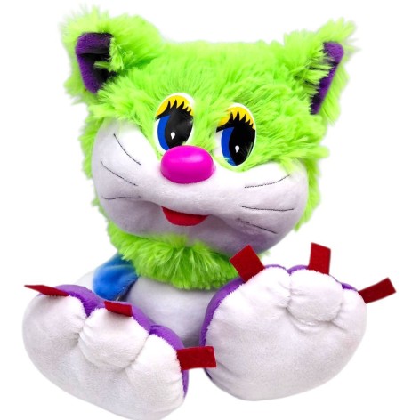 Мʼяка іграшка "Коротишка кіт", 14х20х24 (ЗЕЛЕНИЙ)