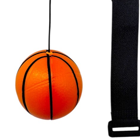 Мячик-попрыгунчик на резинке "Спортсмен" Баскетбол оранжевый