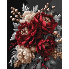 Картина по номерам с красками металлик "Цветочный покой" 40х50 см