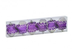 Ёлочная игрушка Рукавичка фиолетовая 7 см