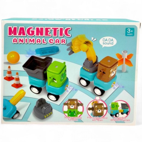 Магнитный конструктор, движущиеся элементы, трещотка, в коробке (ВИД 2)