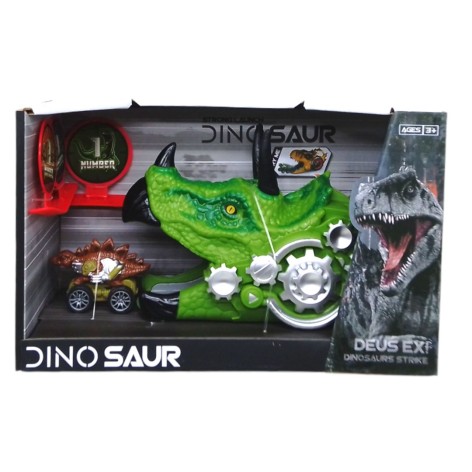 Игровой набор "Dinosaur: запугалка с машинкой", зеленый