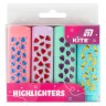 Маркер Highlighter, Kite, набір 4-х, пастель