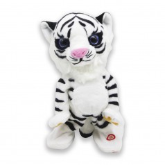 Мягкая интерактивная игрушка "Тигр", белый