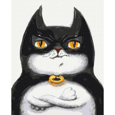 Картина по номерам "Котик Бетмэн ©Марианна Пащук" ★★★★