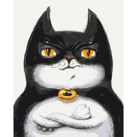 Картина по номерам "Котик Бетмэн ©Марианна Пащук" ★★★★