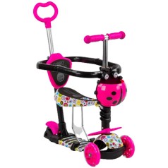 Самокат с ручкой 5в1 "Best Scooter", розовый
