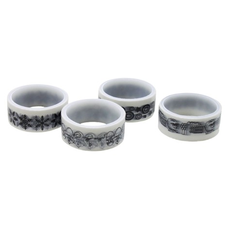 Скотч декоративний "Чорно-білий" 1,5 * 3,5 м (1 стовпчик = 10 бобін)