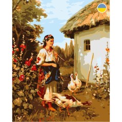 Картина за номерами "Українське село" 40х50 см