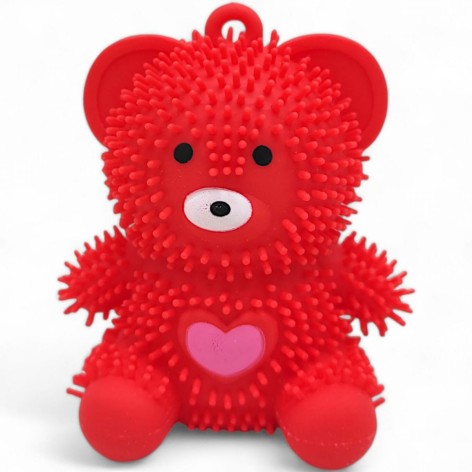 Светящиеся ежики "Мишки" (7,5 см), красные