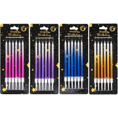 Набор свечей для торта, 6 шт (микс)