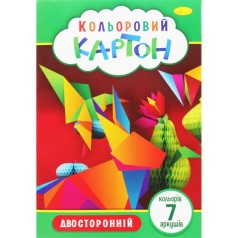 Набор цветного картона, 7 листов А4