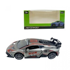 МАШИНА АВТОПРОМ LAMBORGHINI "RUN" СЕРАЯ