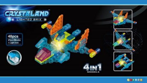Конструктор "CRYSTALAND: Космолет" , 48 деталей