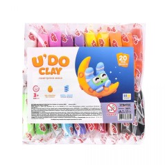Набор для творчества (воздушный пластилин) "UʼDO Clay 20 шт." брикет 10г