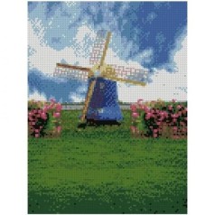 Алмазная мозаика "Яркая мельница"