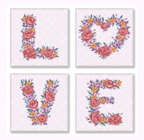 Картина за номерами "LOVE, flowers"