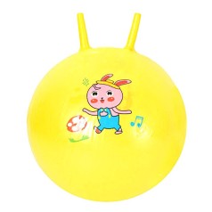 М`яч для фітнесу діаметр 27 см, висота з вушками 40 см, у пакеті (ЖОВТИЙ)