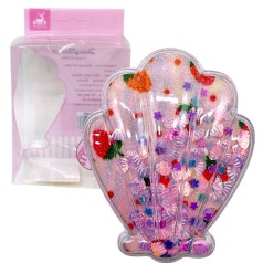 Расческа для волос "Блестящая ракушка" РОЗОВАЯ