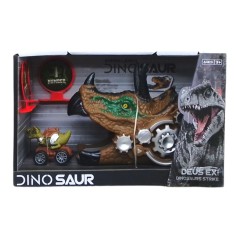 Игровой набор "Dinosaur: запугалка с машинкой", коричневый