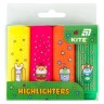 Маркер Highlighter, Kite, набір 4-х, неон