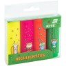 Маркер Highlighter, Kite, набір 4-х, неон