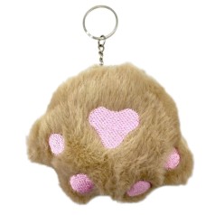 Мягкая игрушка-брелок Лапки (коричневая)