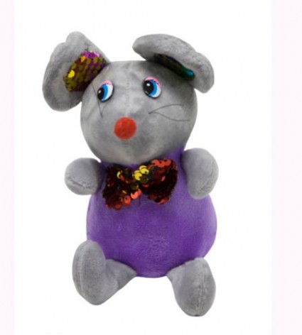 Мишка в блискучому шийному хустці (фіолетова)