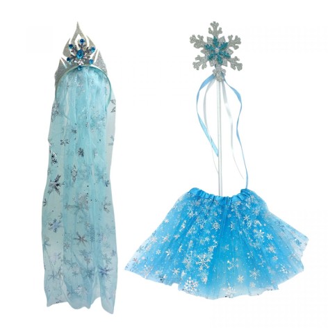 Карнавальный набор Снежная Королева голубой