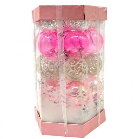 Новорічні прикраси, 35 штук, кульки, D = 5 см, в слюді