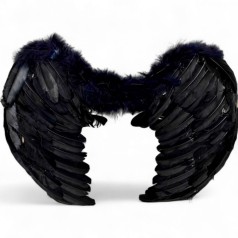 Ангелові крила з пір'я чорні