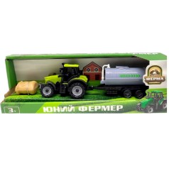 ТРАКТОР З БОЧКОЮ (СІРОЮ) НА ПРИЧЕПІ (САЛАТОВИЙ)