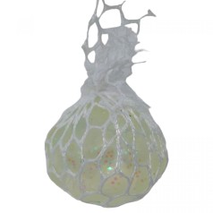 Игрушка-антистресс с блестками "Mesh Squish Ball: Нежность" (молочный)