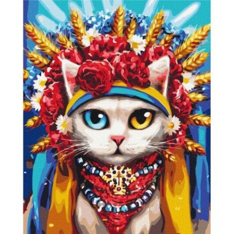 Картина за номерами "Кітка україночка ©Маріанна Пащук" ?????