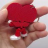 Брелок 3d печать "Сердце подвижное", KEYCHAIN