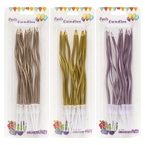 Набор свечей для торта, 12 шт (микс)