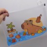 Папка для тетрадей на змейке А5 "Капибара" (ГОЛУБОЙ)
