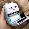Термопринтер "Котик" (Bluetooth, USB-кабель, термопапір 1 рулон) синій