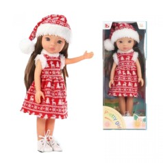Кукла в рождественском наряде, размер 33см