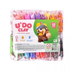 Набор для творчества (воздушный пластилин) "UʼDO Clay 22 шт." брикет 10г