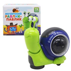 Музыкальная игрушка "Улитка Павлик" зеленый (укр)