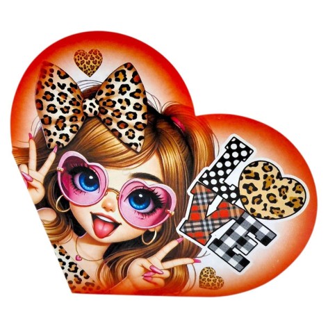 Открытка поздравительная "Валентинка" 17,3х9.4 см