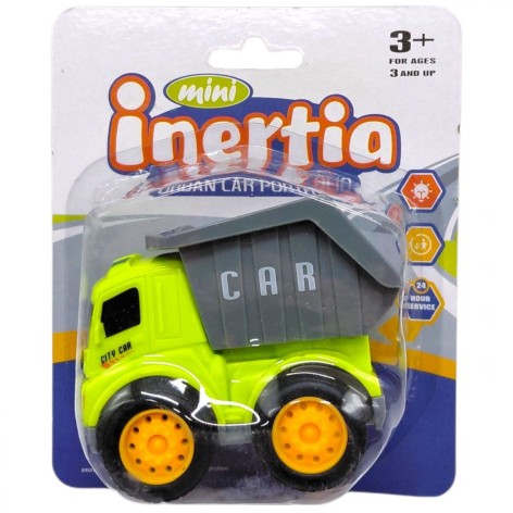 Машина стройтехника, инерционная на блистере (САЛАТОВАЯ)